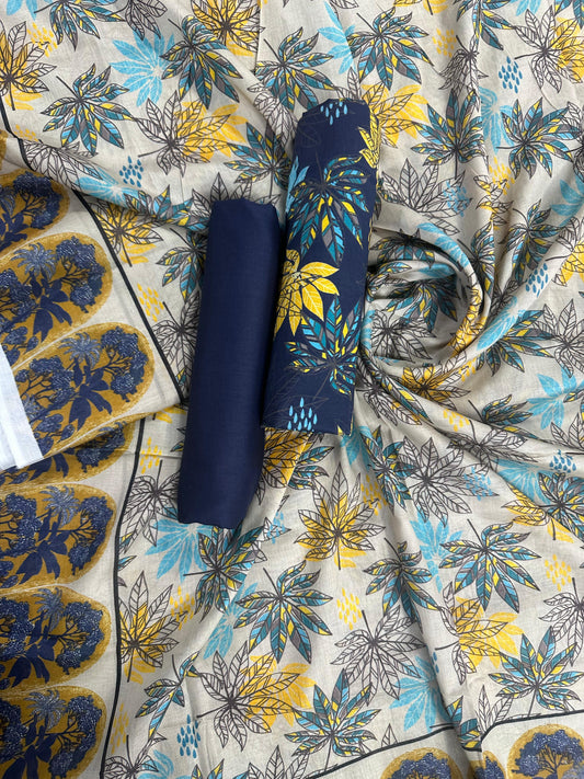 ZAMAN PRINTED UNSTITCHED 3PCS COLLECTION