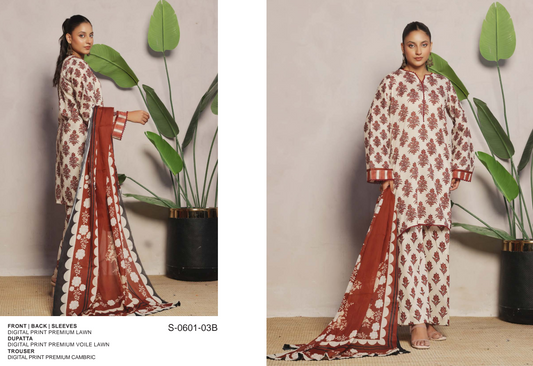 MoosaJee 100% Original Unstitched 3Pcs 🥳🔥