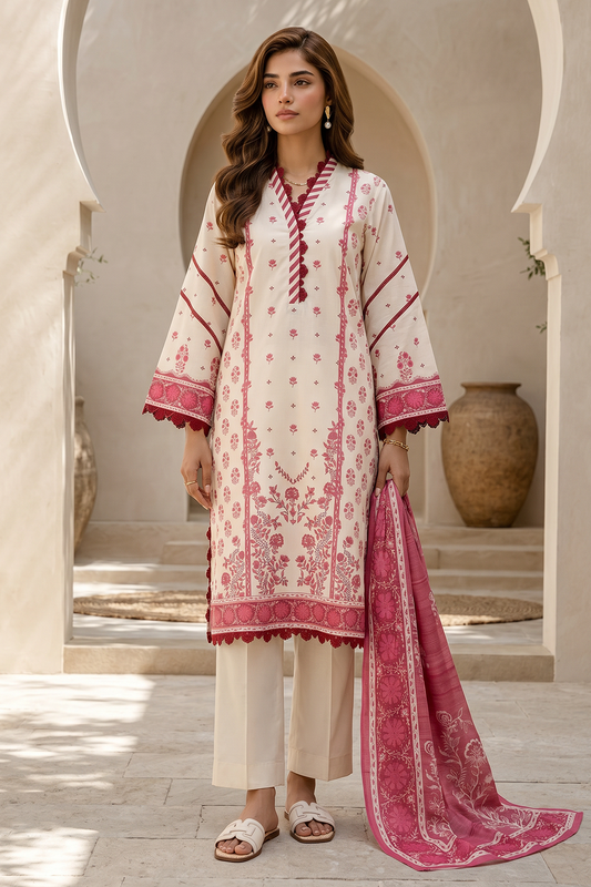 Zellbury (D.C:- WUS26X38049) Unstitched 3pcs Lawn Collection