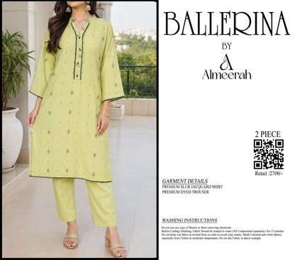 BALLERINA BY ALMEERAH D-12-  2PCS JACQUARD COLLECTION