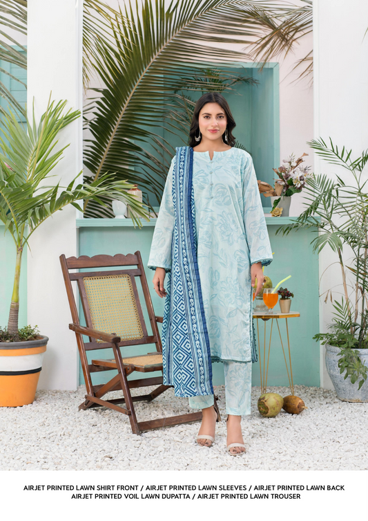 Zesh Unstitched Lawn 3 Piece 100% Original 🔥❤️