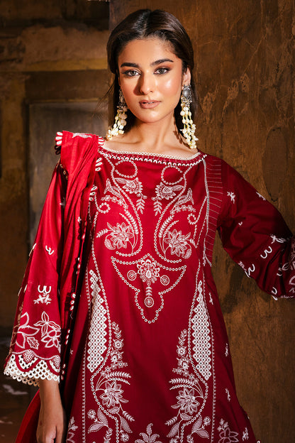 ZELLBURY 🌟 CHIKANKARI RED ELEGANCE – WUS25E30837 🌟