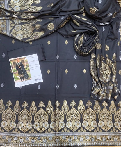Sapphire Black Silver Jacquard 3Pcs