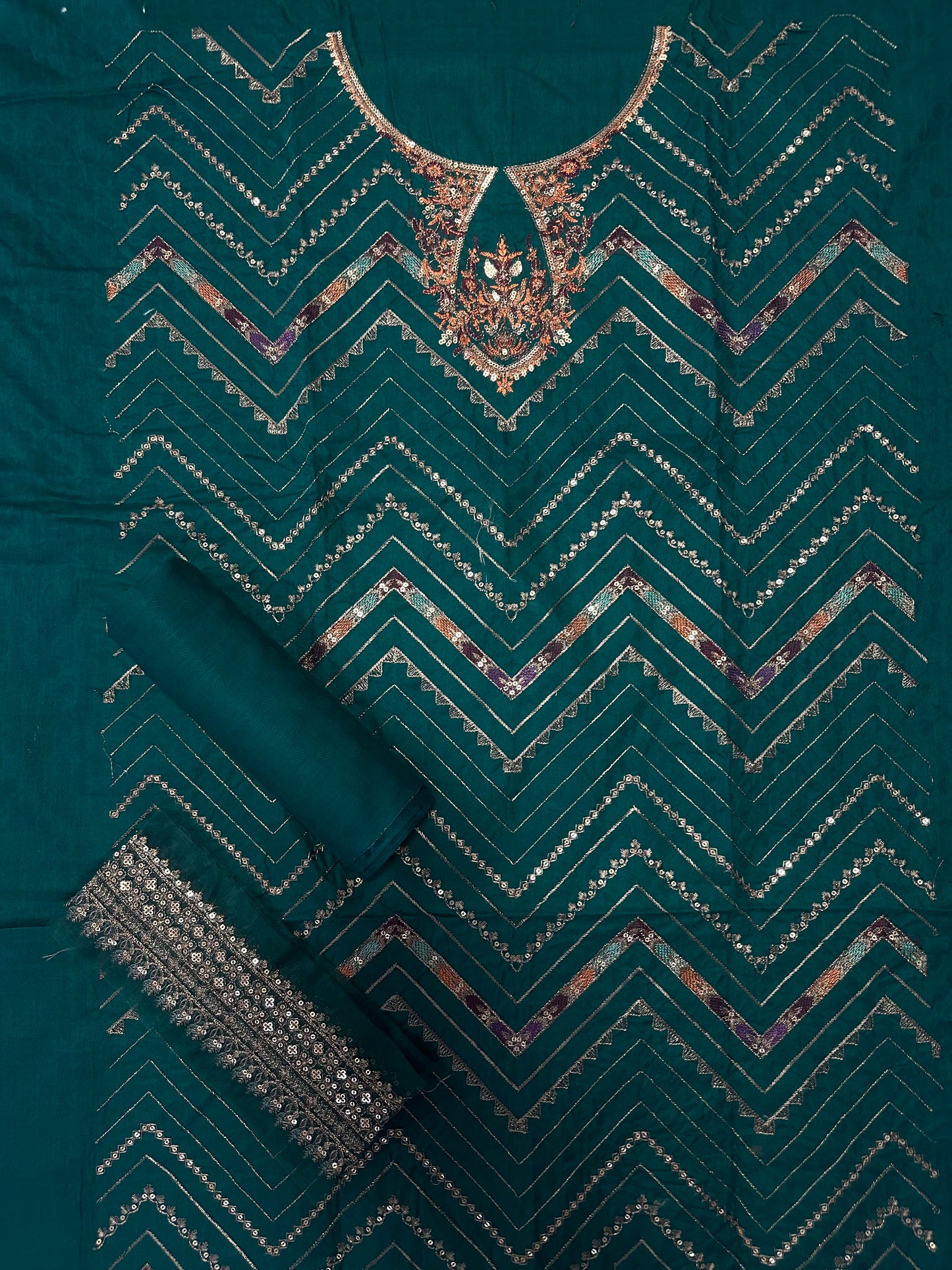 MARIA B–2PC Green Emb Lawn Collection