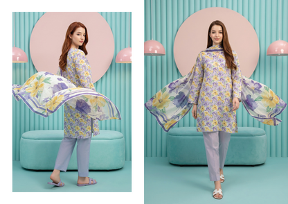 SALINA D-02 DIGITAL PRINTED LAWN  3PCS