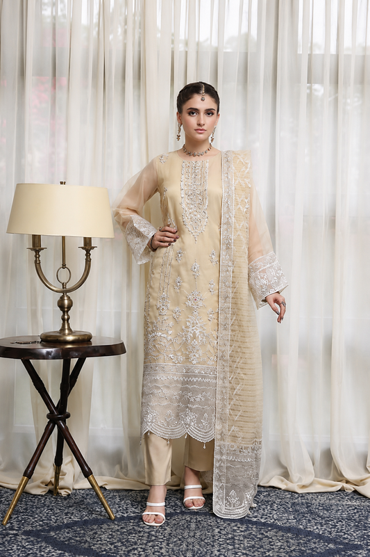 Alvin Beige Luxury Embroidered Collection
