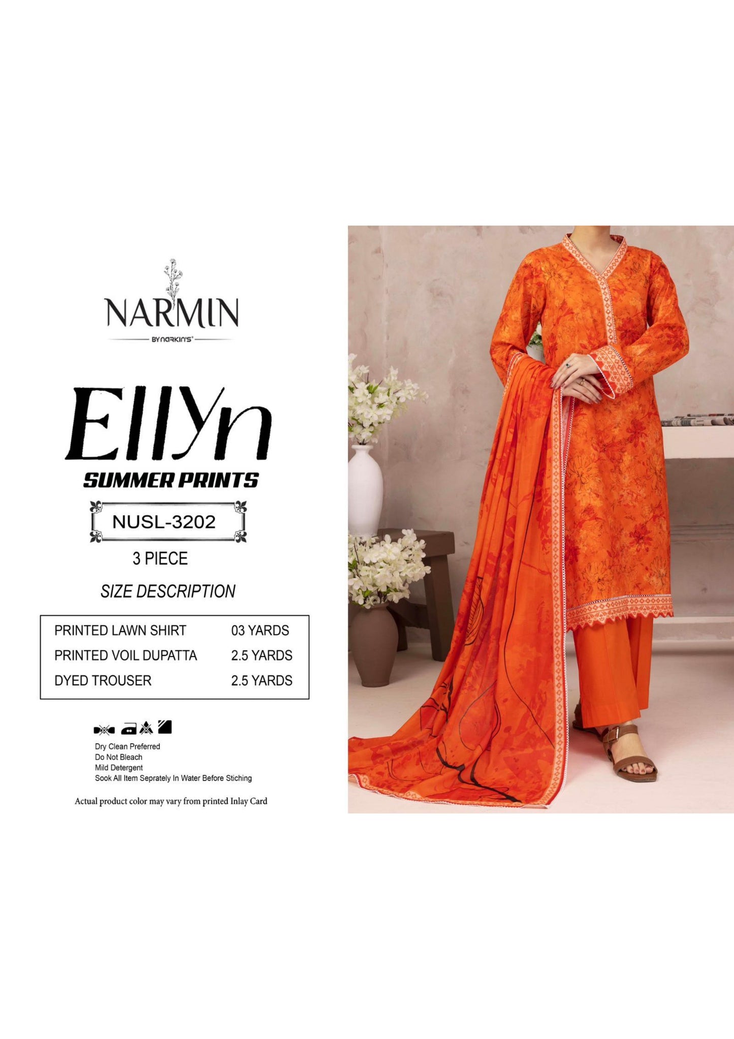NARMIN Ellyn 100% Original Unstitched Lawn ❤️  by NARKINS