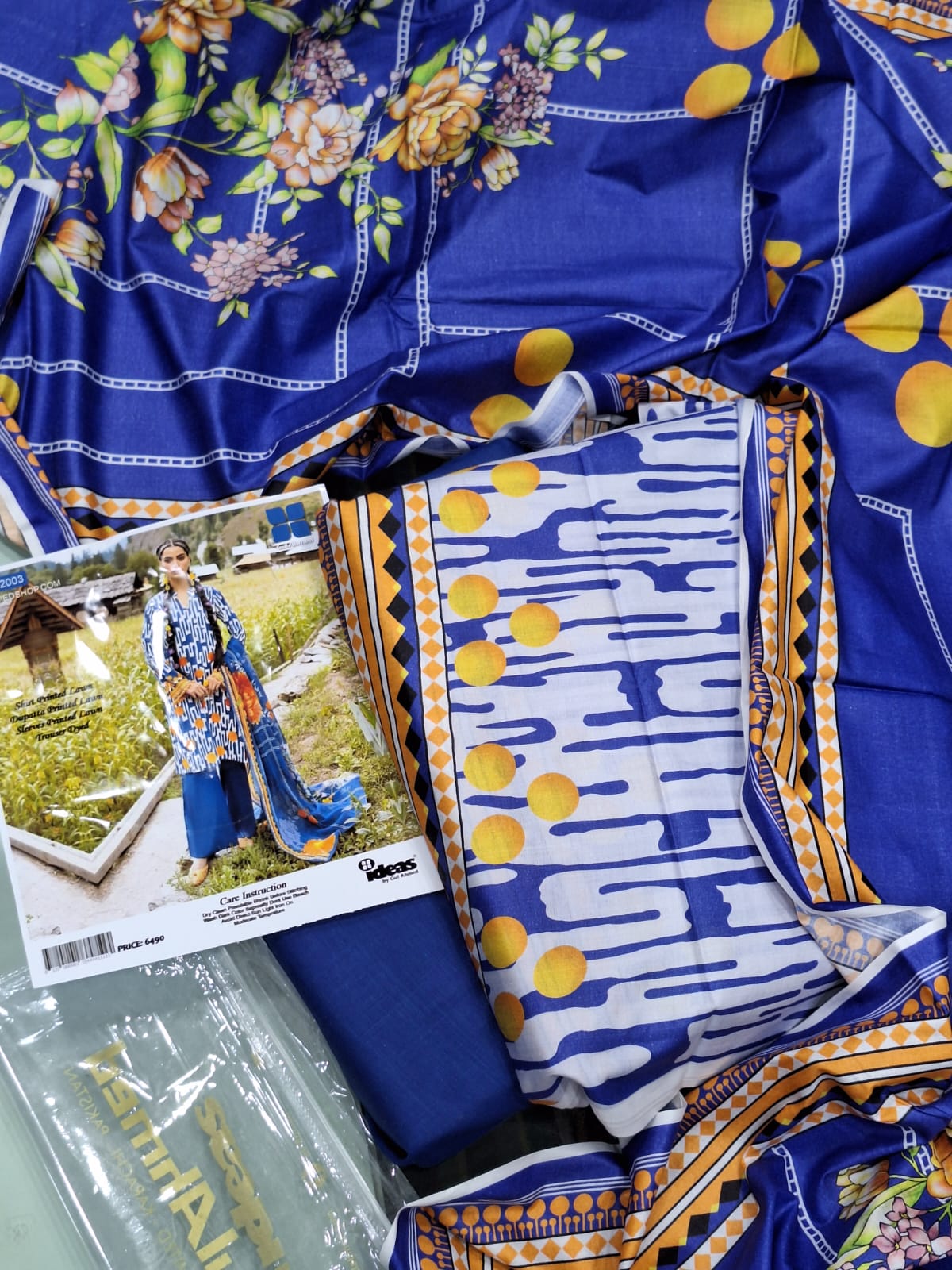 Gulahmed Printed Lawn 3P