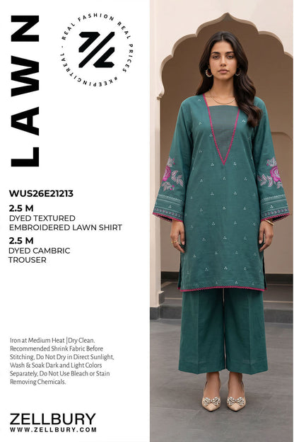 Zellbury D.C:-WUS26E21213  Embroidered Textured Lawn 2Pcs Collection