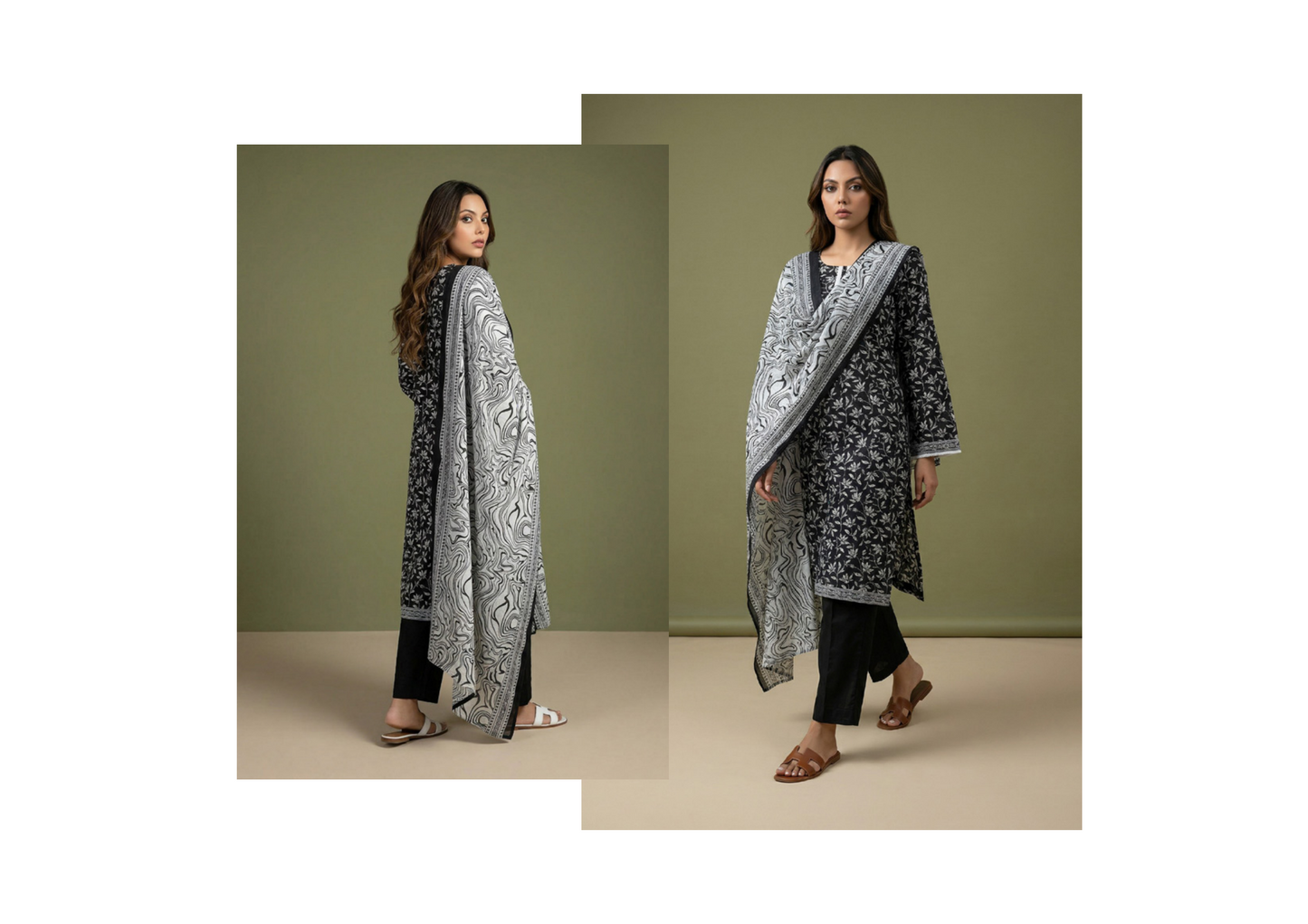 Salina Black & White Lawn Collection Vol-2 Design # 6
