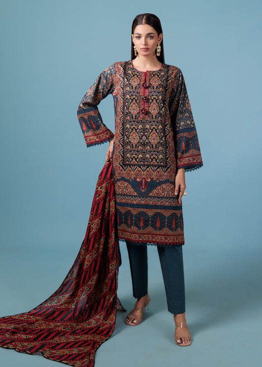 Bonanza Satrangi Unstitched Eclipse - 3 Pc (WU3PPBS25LIUN77) 🔥🥰