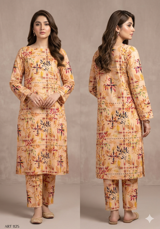 Mix Brand – Premium Unstitched Collection Digital Printed All-Over 2-Piece Suit