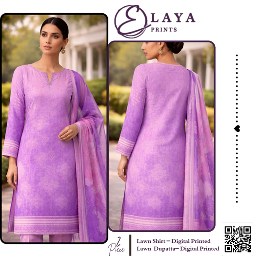 Elaya Prints 2PC Unstitched Collection S+D