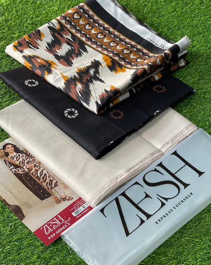 Zesh Unstitched Lawn 3 Piece in Wholesale Price 100% Original 🔥❤️