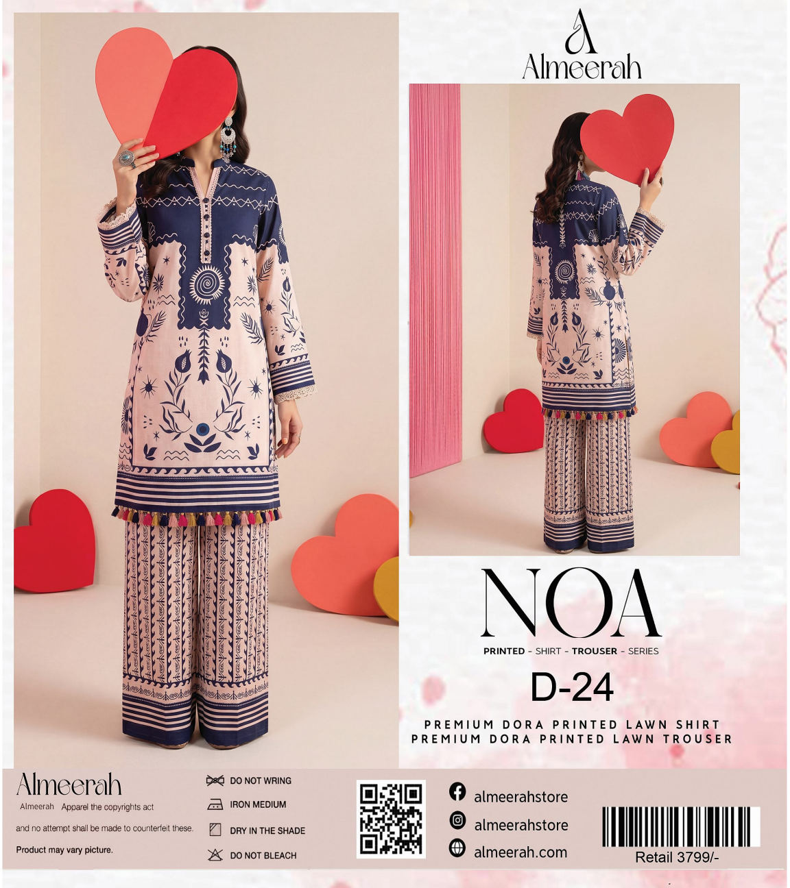 Almeerah - NOA 2 Pcs Unstitched collection Design No 24