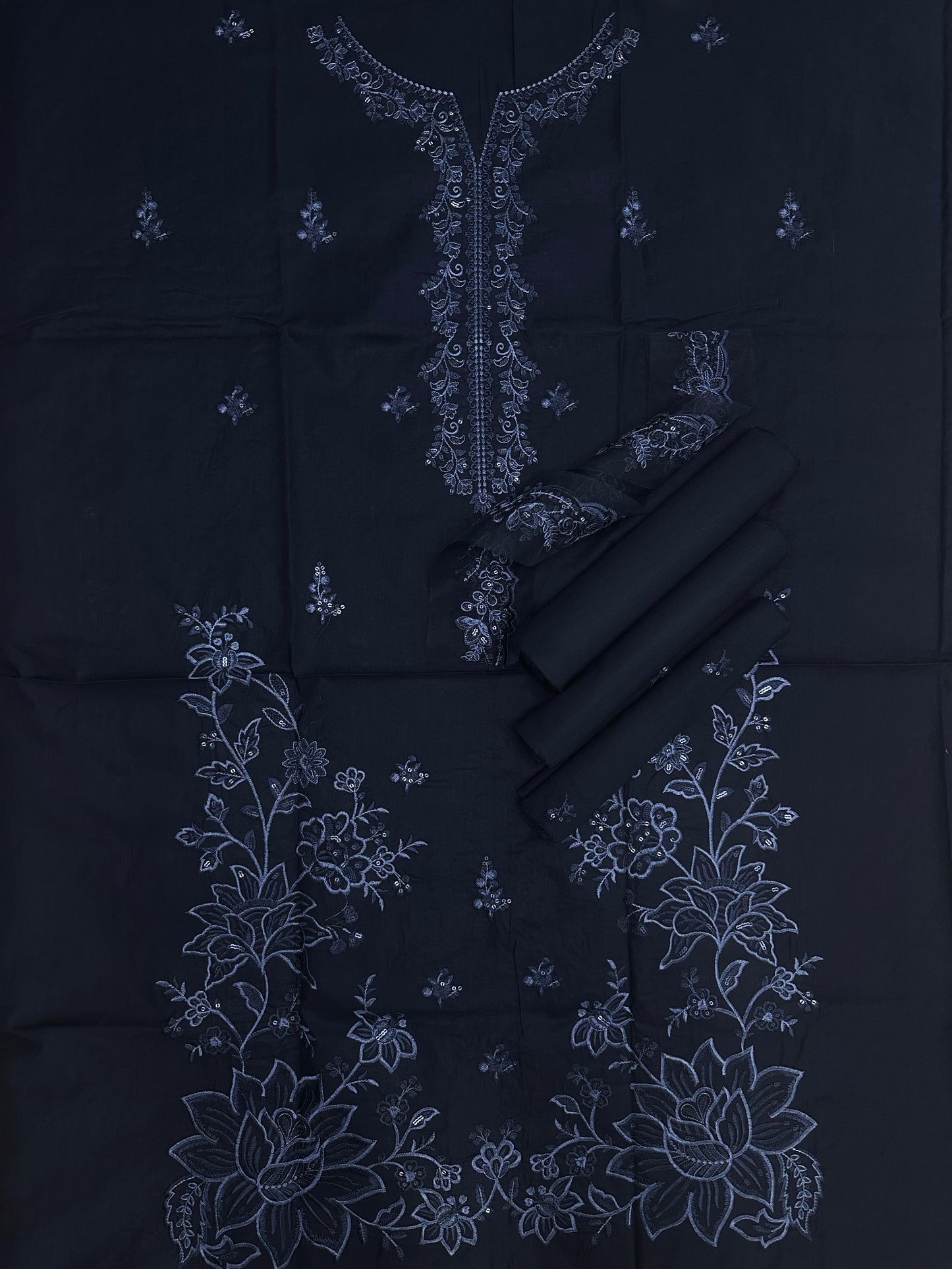 Saqafat Navy Emb 2Pcs Lawn