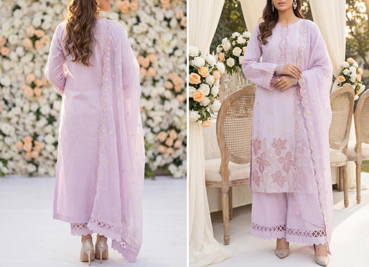 LUXURY PREMIUM Laser Embroidered Lawn Unstitched Collection 2026 Design# SSW6U3P878UT