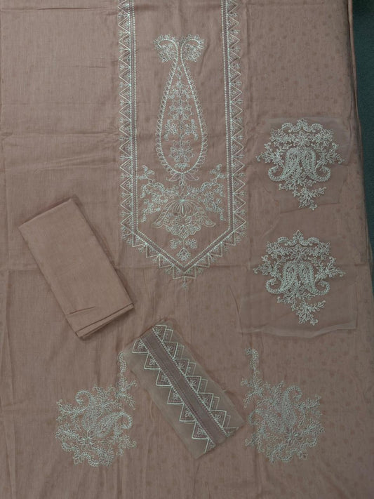 SALITEX 2PC EMBROIDERED UNSTITCHED LAWN COLLECTION PINK