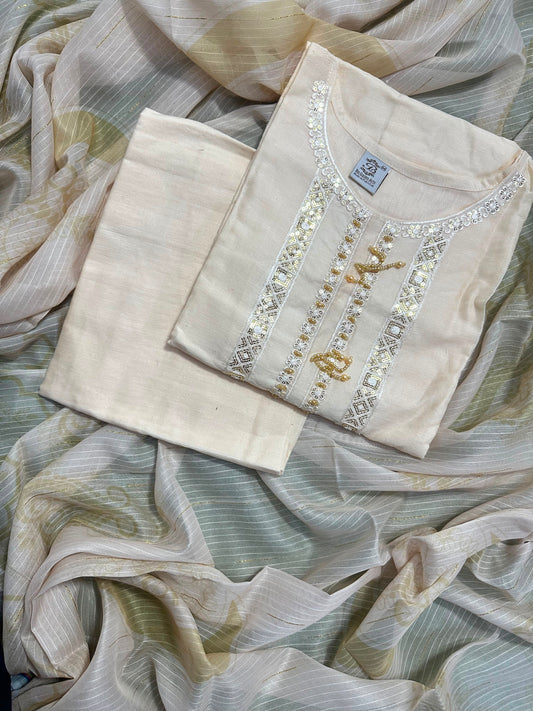 BQ EMBROIDERY STITCHED RANDOMLY 3PCS