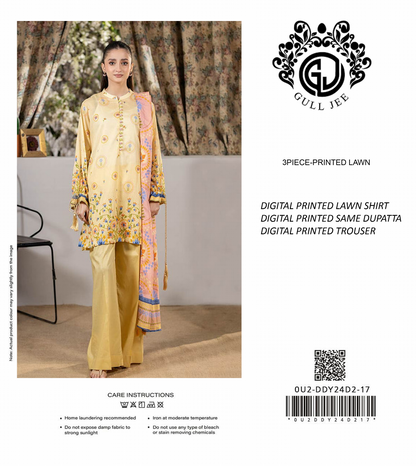 Gull Jee Unstitched Lawn 3 Pieces in Wholesale Price 🔥🧡