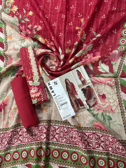 Zellbury (D.C:- WUS26X31006 ) Unstitched 3pcs Lawn Collection