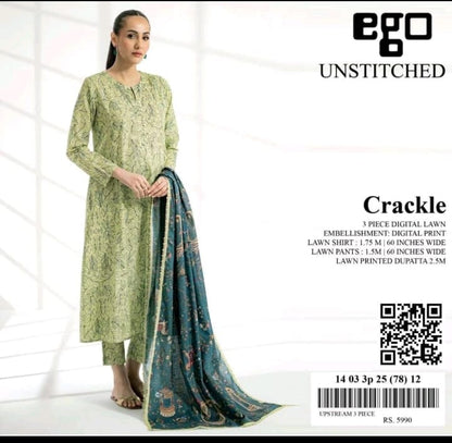 GulAhmed,Khaadi,Zellbury,Ego,Salitex,CrossStitch,Nishat,Firdous,Baroque,Maria.B,Alkaram ,SanaSafinaz Printed Unstitched 3P in 1299🇵🇰🌟