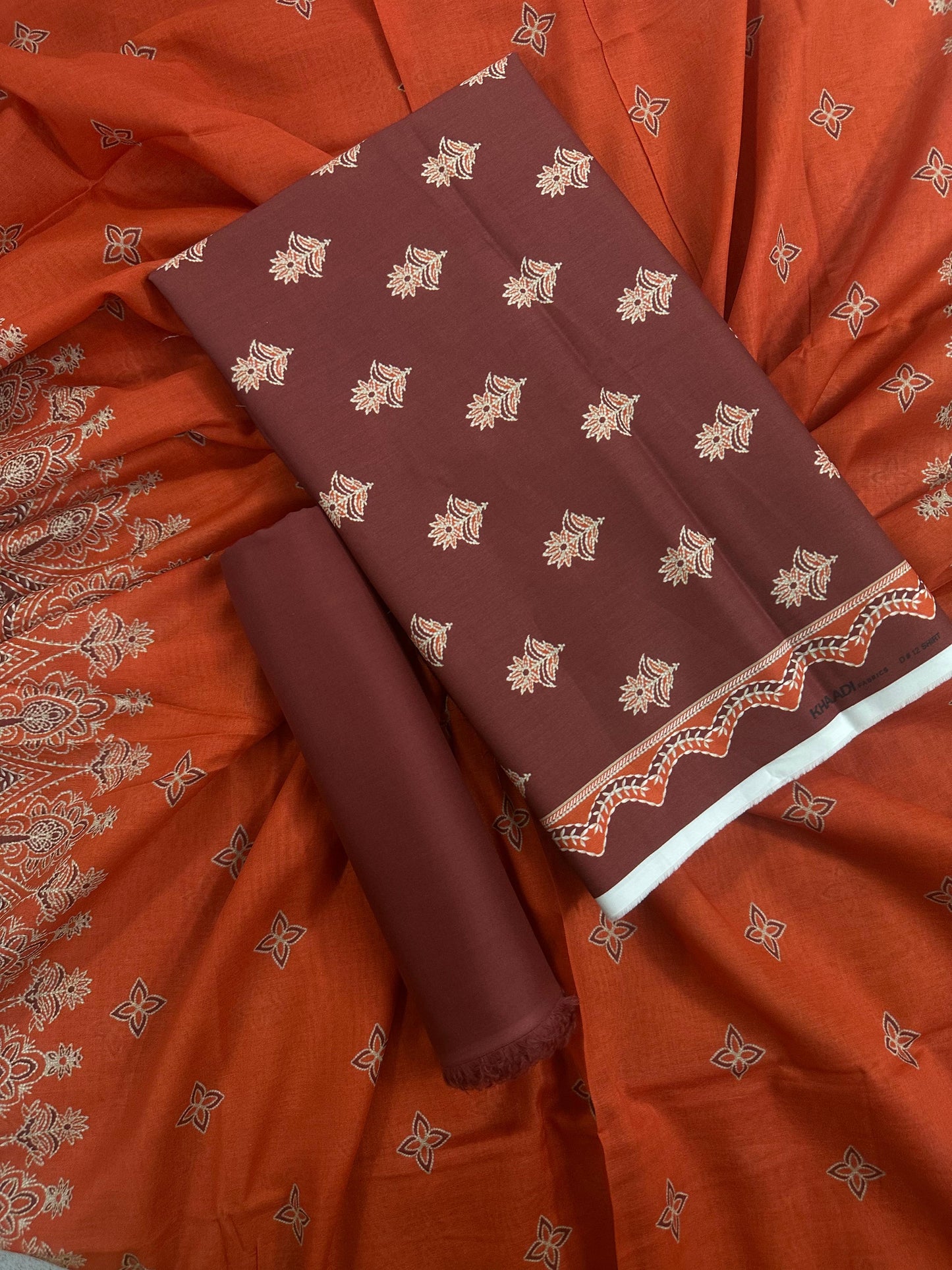 Branded Maroon Printed 3Pcs