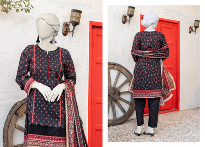 HAYA Fresh Arrival – Digital Printed MEKO Lawn 3PC Collection Design# 1