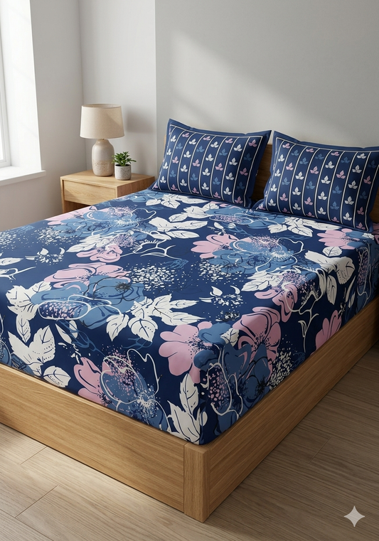 SALONIKA PURE COTTON BEDSHEETS Most Demanding Collection Full Printed King Size Bedsheets