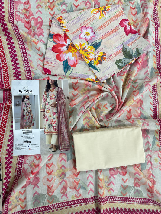 Salitex FLora Airjet Lawn 3PC Collection 2026 
by Sana & Sara Design #SSW6U3P365UT