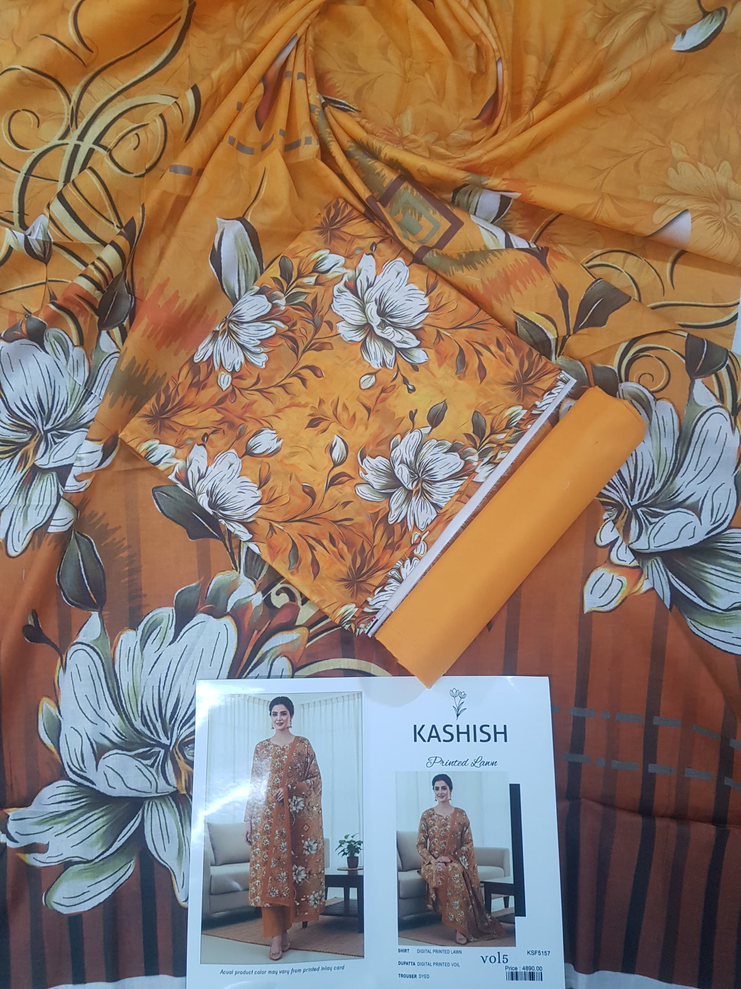 Kashish Unstitched Lawn 3 Piece in Wholesale Price 🔥
