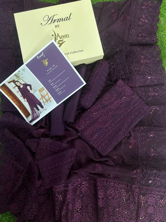 Armal By Aeen 3Pcs Embroidery - D_04