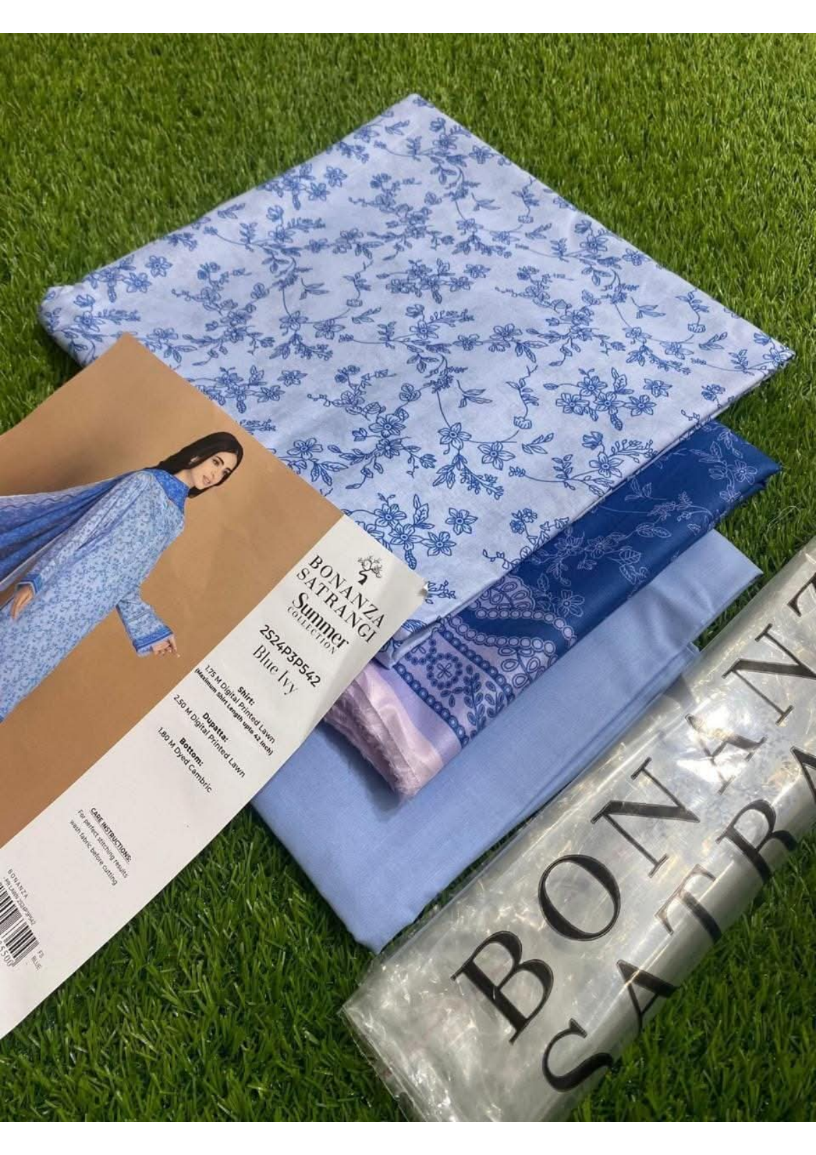 Bonanza Satrangi 100% Original Lawn Dupatta Unstitched 3 Piece
