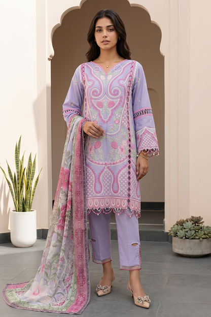 Zellbury Signature Unstitched 3PCs Collection D-C:- WUS25E30614