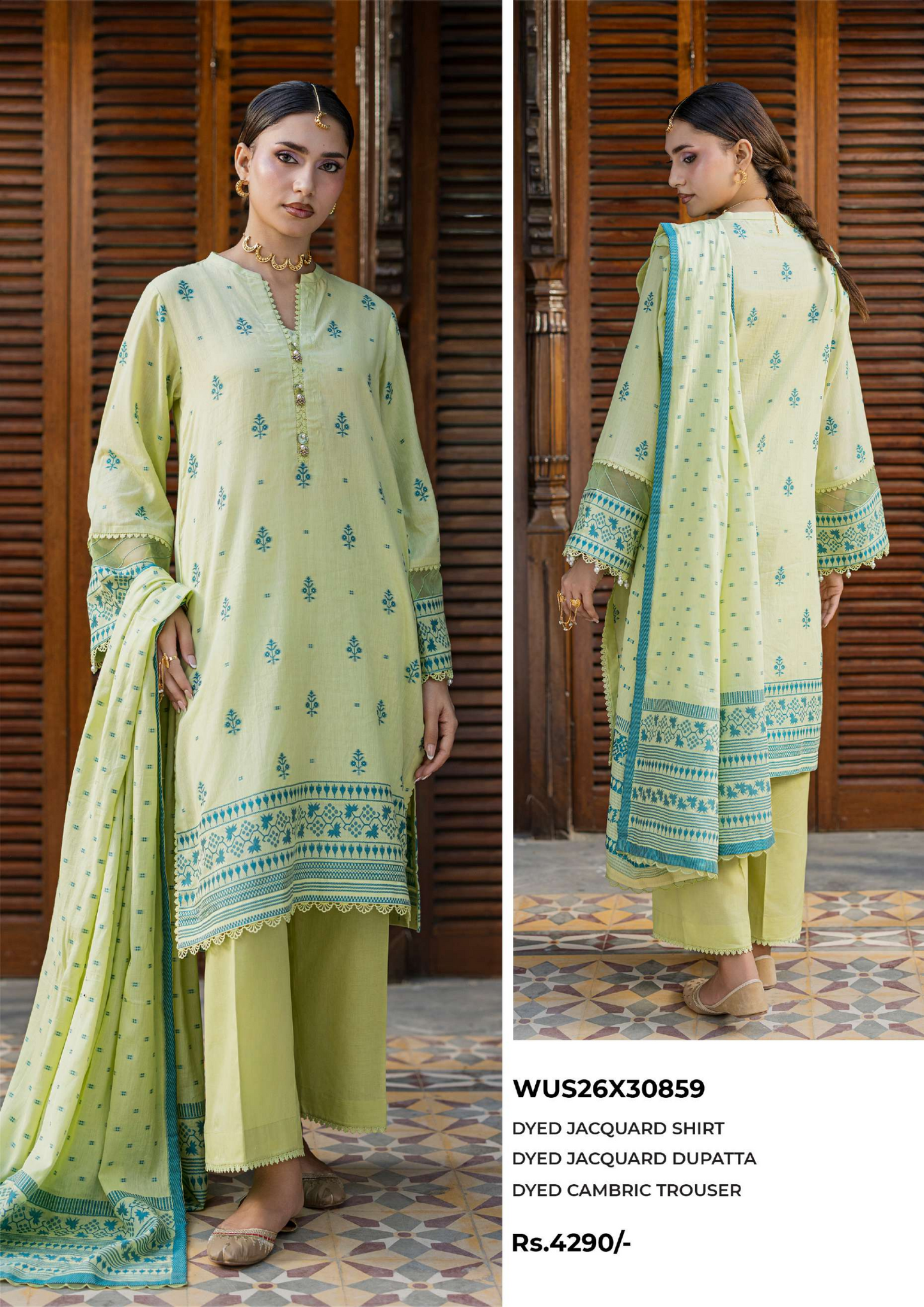 Zellbury Signature Jacquard Unstitched 3PCs Collection D-C:- WUS26X30859