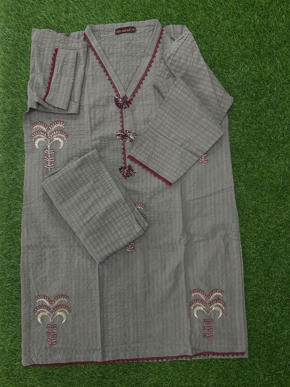 Binsaeed Stitched Emb 2Pcs