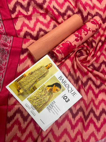 Baroque Pink D-03 Printed Lawn Collection