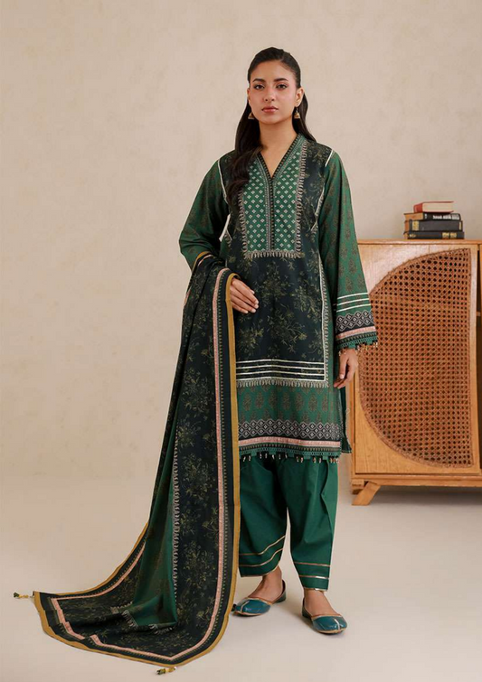ZELLBURY Unstitched 3pcs Lawn Collection D.C:- WUS26X31019