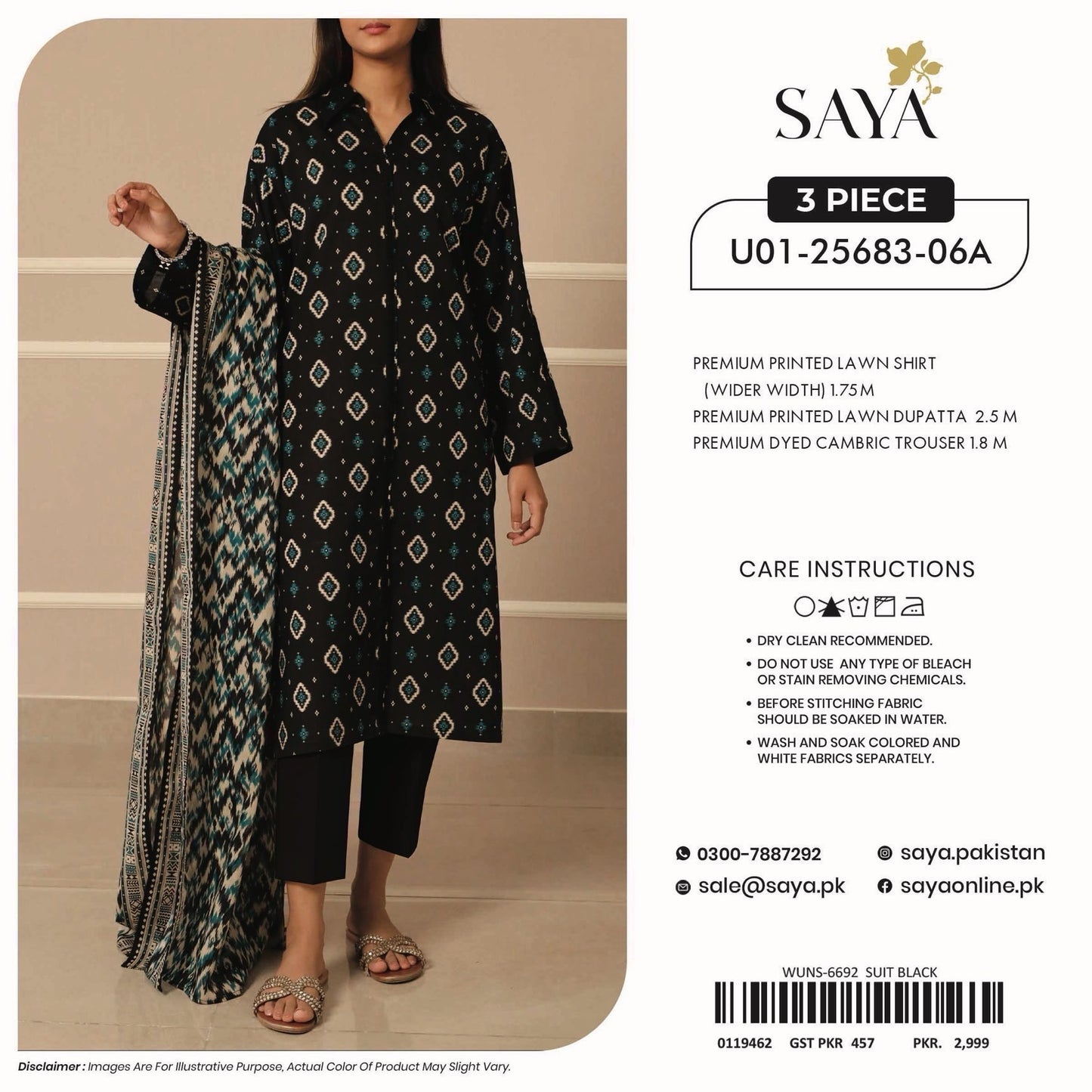 Saya Unstitched Printed 100% Original Cotton 3 PCs Suit In WHOLESALE PRICE 💯✨