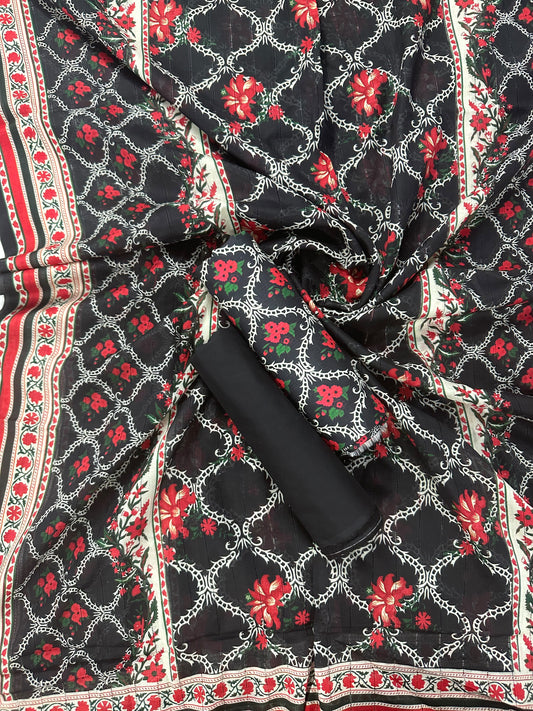 Sahara Black Rose Printed 3Pcs