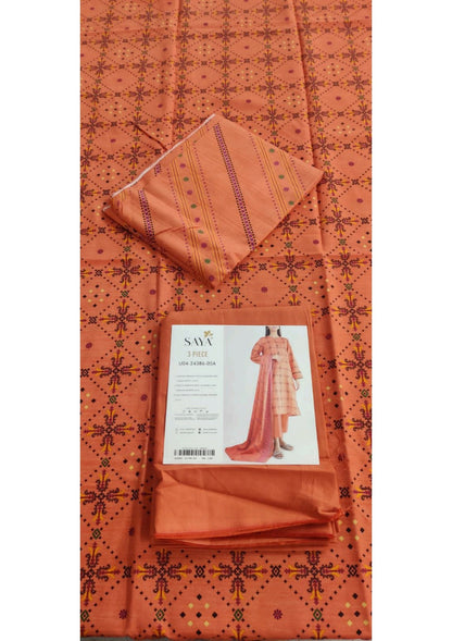 Saya 100% Original Cotton Khaddar 3P