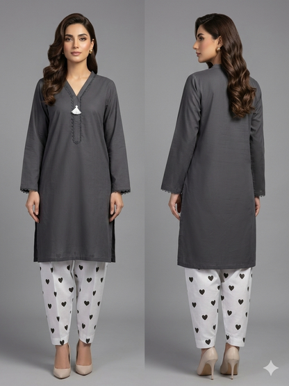 SANASAFINAZ Stitched CORDSET 2PCs Cotton – Ready to Wear