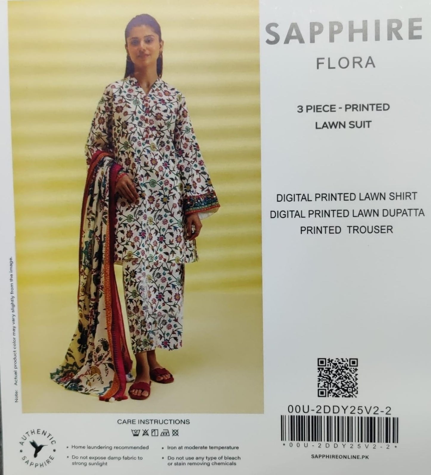 Sapphire Flora Unstitched Lawn 3 Pieces in Wholesale Price 🔥❤️