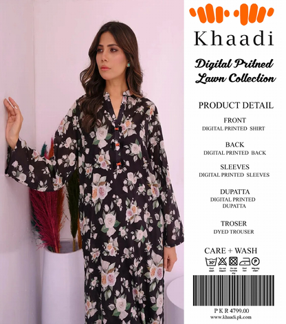 Khaadi Unstitched Lawn Printed  3PCs 💕🔥