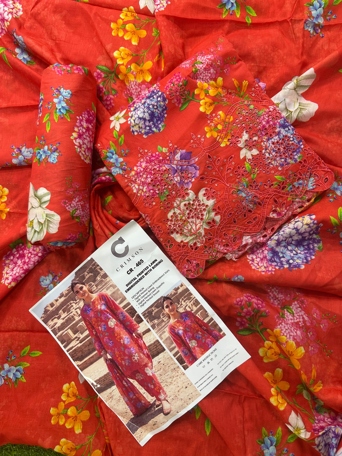 CRIMSON CR-465 DIGITAL PRINTED EMB LAWN