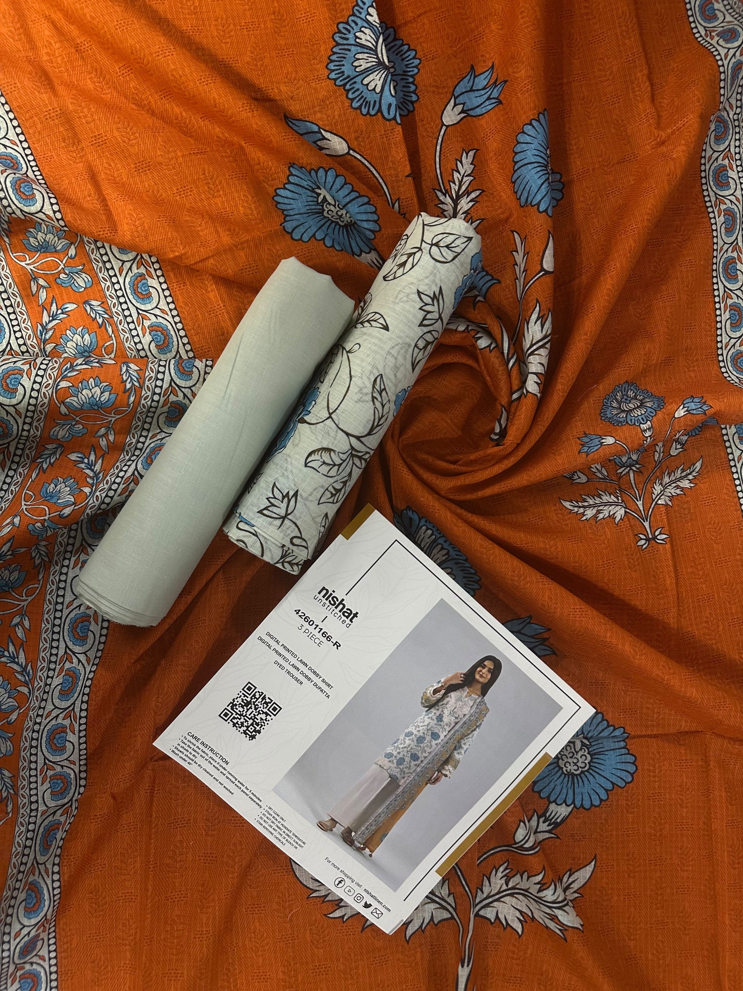 Nishat 3Pcs Dobby Lawn