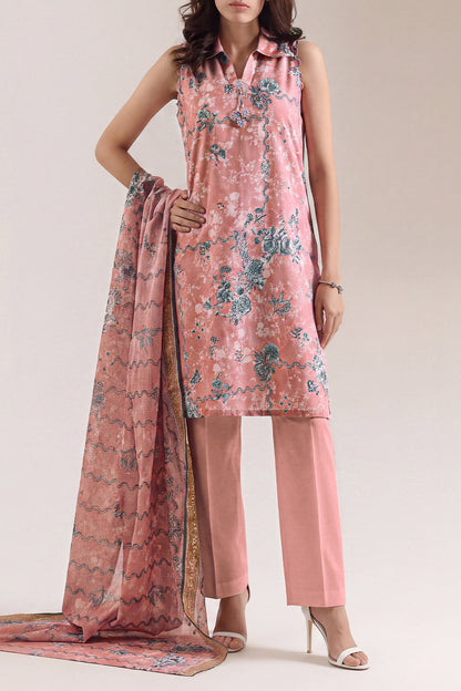 Saya D.C:- U05-26354-P02A - 3 Pcs Printed Lawn