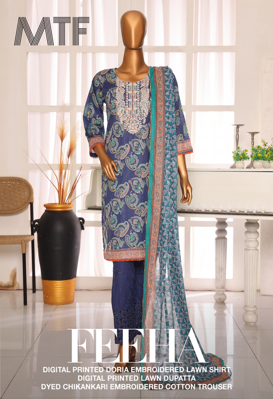 ✨ MTF Presents ✨ FEEHA ✨
🌸 Digital Printed Doria Embroidered Lawn Collection 2025 🌸💎