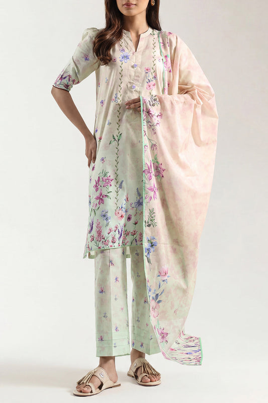 Saya Pistachio 3PCs Printed Lawn Unstitched Collection