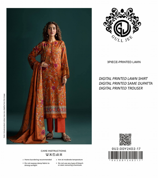 Gull Jee Unstitched Lawn 3 Pieces in Wholesale Price 🔥🧡